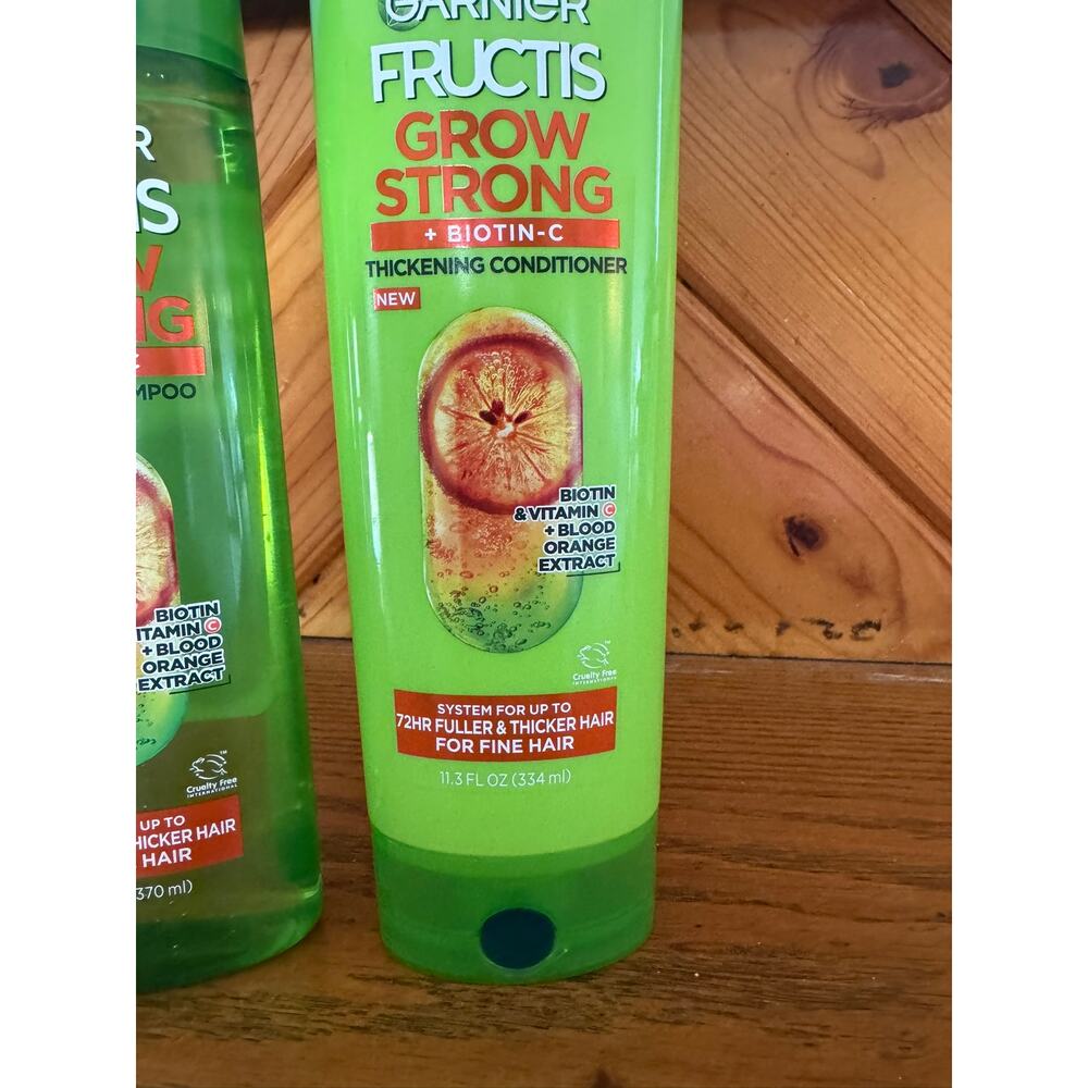 NWT Garnier Fructis Grow Strong Biotin-C Shampoo Conditioner Set - Picture 3 of 6